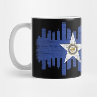 Houston City Flag Skyline Vintage Retro Mug